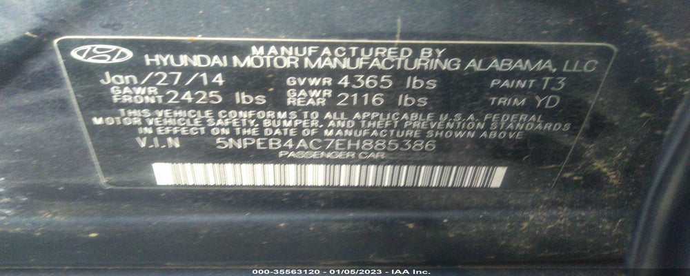 5NPEB4AC7EH885386 2014 HYUNDAI SONATA photo no. 9