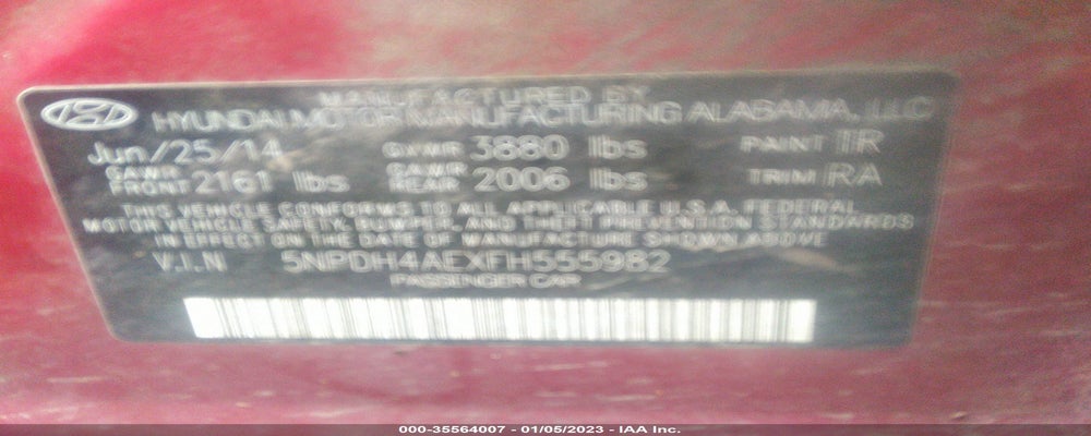 5NPDH4AEXFH555982 2015 HYUNDAI ELANTRA photo no. 9