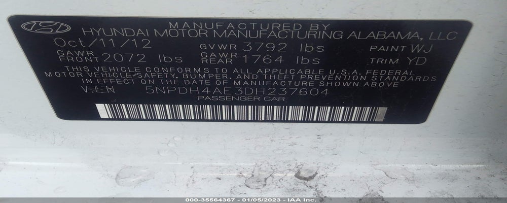 5NPDH4AE3DH237604 2013 HYUNDAI ELANTRA photo no. 9