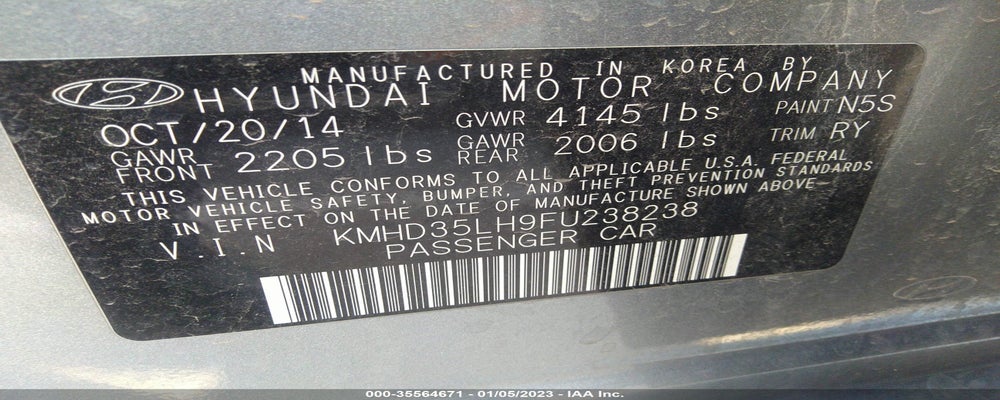 KMHD35LH9FU238238 2015 HYUNDAI ELANTRA GT photo no. 9