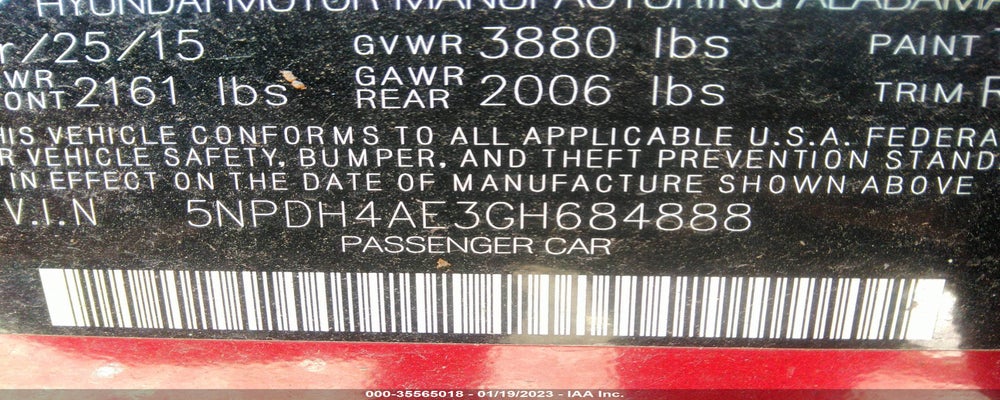 5NPDH4AE3GH684888 2016 HYUNDAI ELANTRA photo no. 9