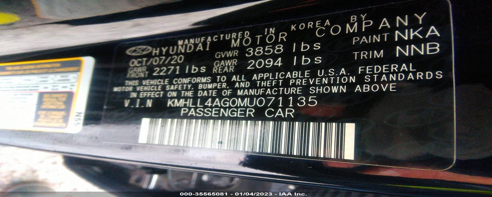 KMHLL4AG0MU071135 2021 HYUNDAI ELANTRA photo no. 9