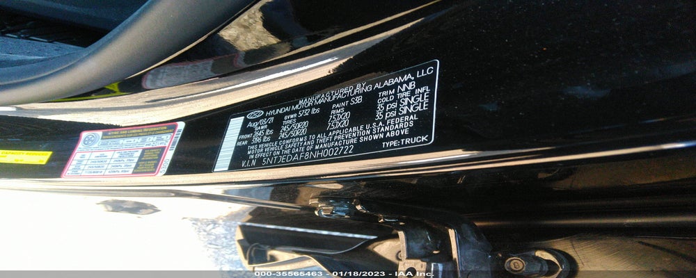 5NTJEDAF8NH002722 2022 HYUNDAI SANTA CRUZ photo no. 9