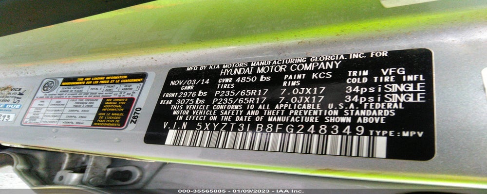 5XYZT3LB8FG248349 2015 HYUNDAI SANTA FE SPORT photo no. 9