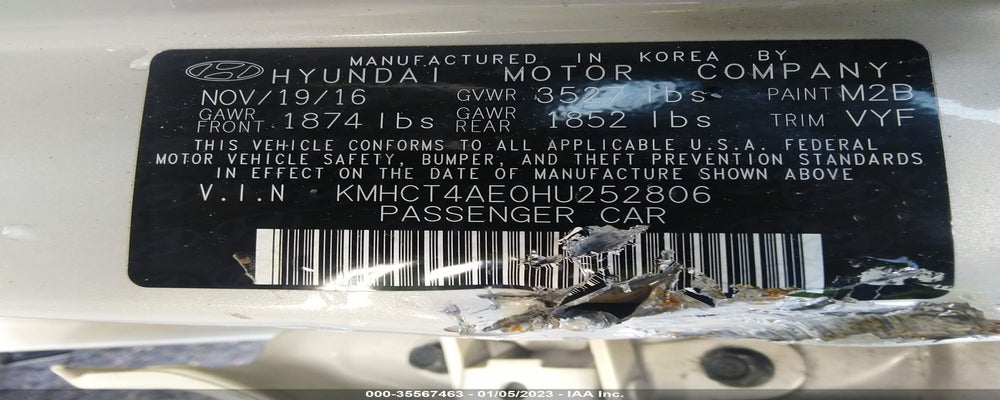 KMHCT4AE0HU252806 2017 HYUNDAI ACCENT photo no. 9