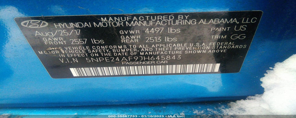 5NPE24AF9JH645843 2018 HYUNDAI SONATA photo no. 9