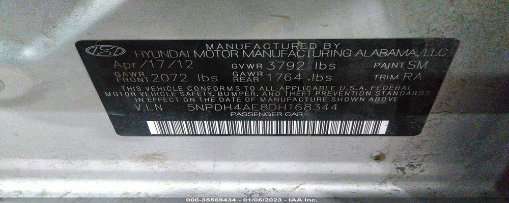 5NPDH4AE8DH168344 2013 HYUNDAI ELANTRA photo no. 9