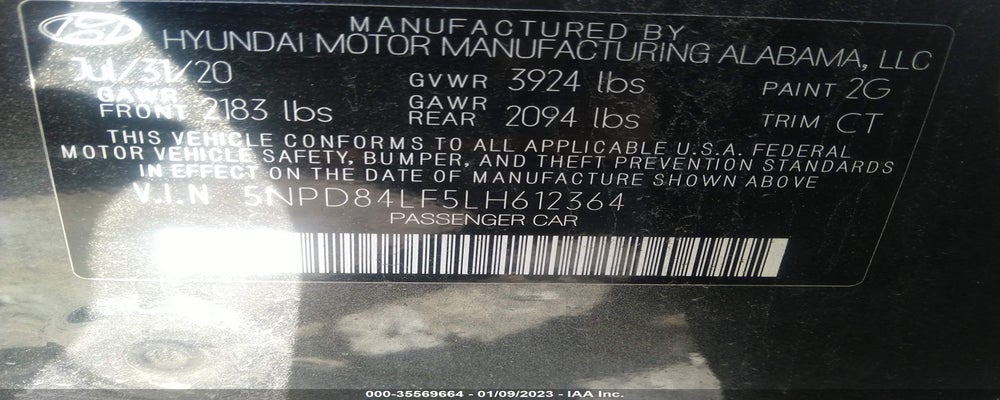 5NPD84LF5LH612364 2020 HYUNDAI ELANTRA photo no. 9