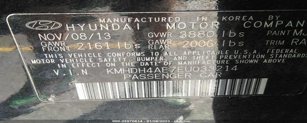 KMHDH4AE7EU033214 2014 HYUNDAI ELANTRA photo no. 9