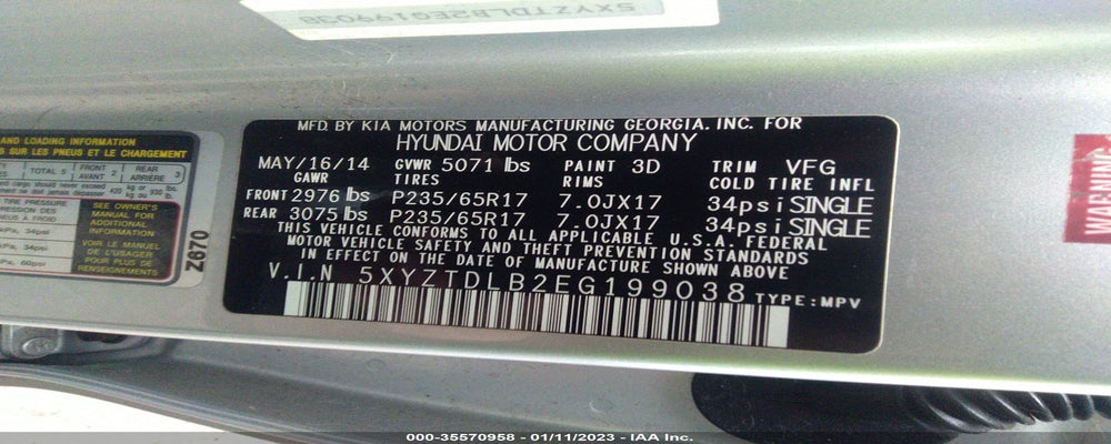 5XYZTDLB2EG199038 2014 HYUNDAI SANTA FE SPORT photo no. 9