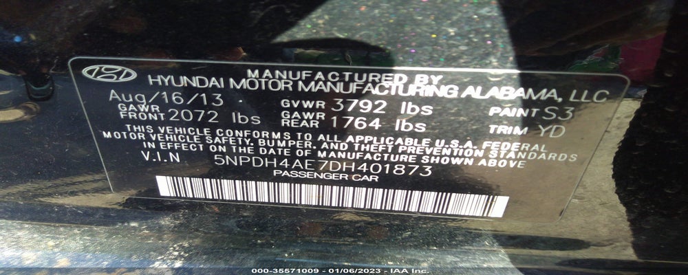 5NPDH4AE7DH401873 2013 HYUNDAI ELANTRA photo no. 9