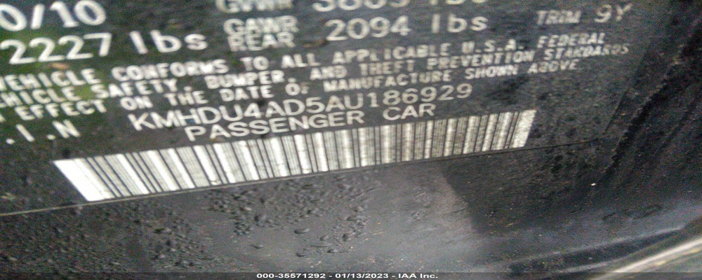 KMHDU4AD5AU186929 2010 HYUNDAI ELANTRA photo no. 9