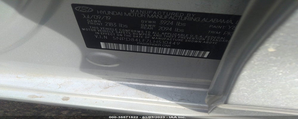 5NPD84LF7LH510449 2020 HYUNDAI ELANTRA photo no. 9