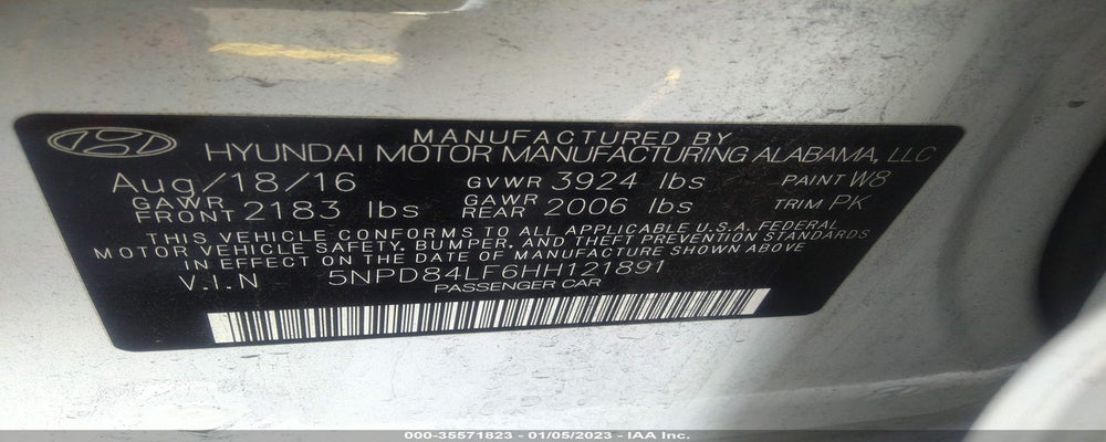 5NPD84LF6HH121891 2017 HYUNDAI ELANTRA photo no. 9