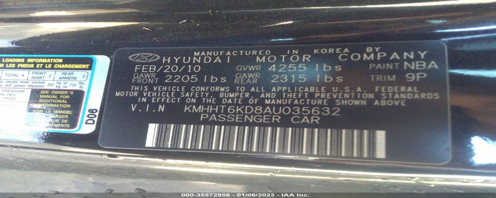 KMHHT6KD8AU035632 2010 HYUNDAI GENESIS COUPE photo no. 9