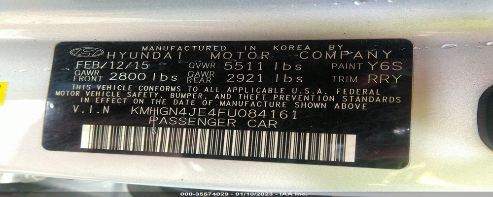 KMHGN4JE4FU084161 2015 HYUNDAI GENESIS photo no. 9