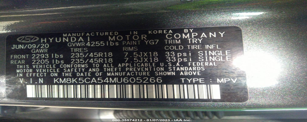 KM8K5CA54MU605266 2021 HYUNDAI KONA photo no. 9