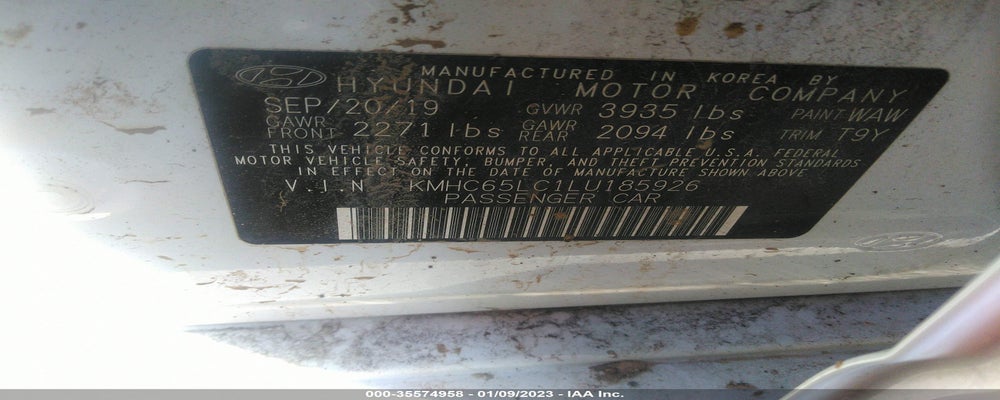 KMHC65LC1LU185926 2020 HYUNDAI IONIQ HYBRID photo no. 9