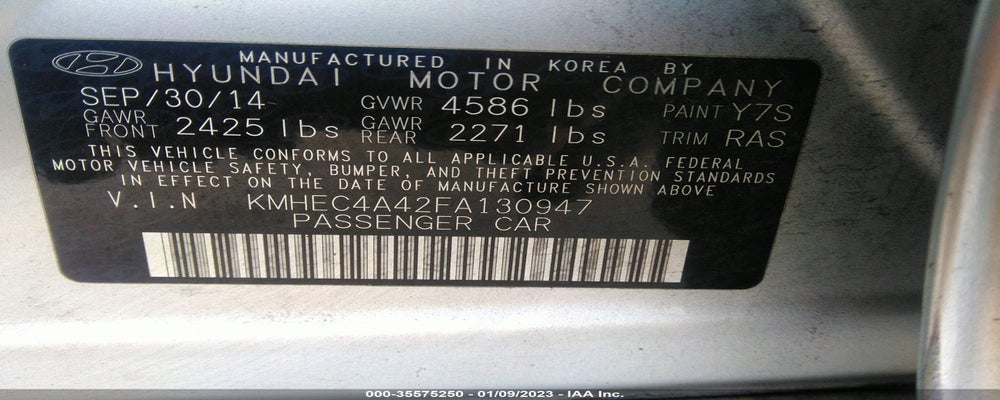 KMHEC4A42FA130947 2015 HYUNDAI SONATA HYBRID photo no. 9