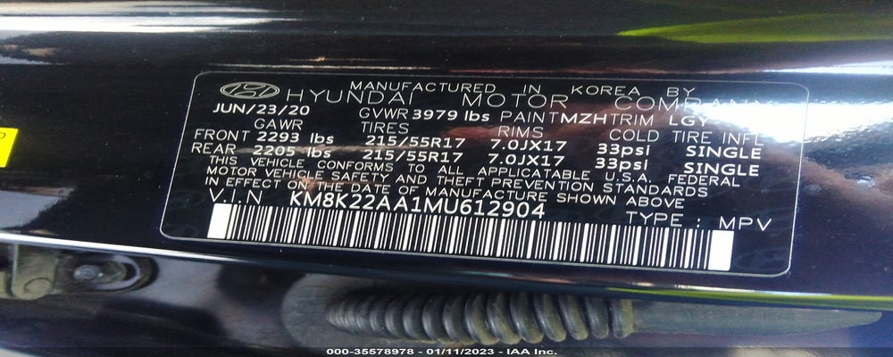 KM8K22AA1MU612904 2021 HYUNDAI KONA photo no. 9