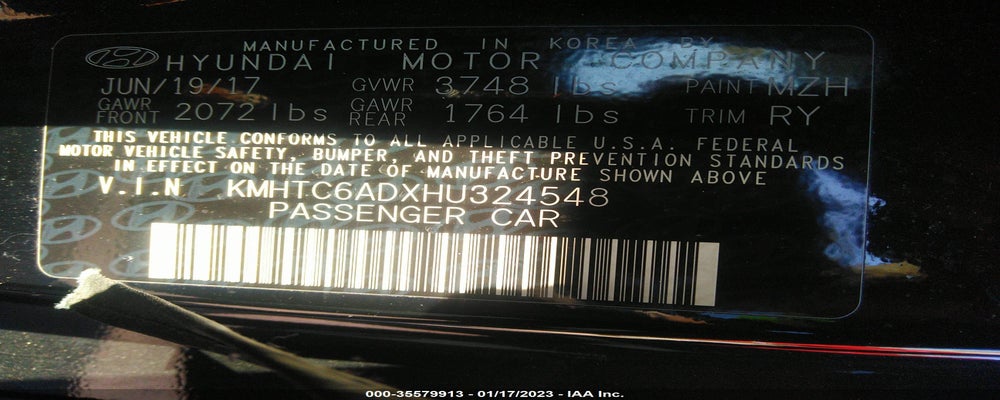 KMHTC6ADXHU324548 2017 HYUNDAI VELOSTER photo no. 9