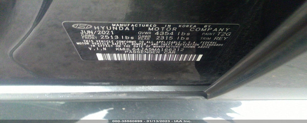 KMHL64JA5MA166312 2021 HYUNDAI SONATA photo no. 9