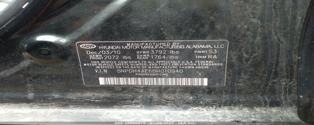 5NPDH4AE6BH010940 2011 HYUNDAI ELANTRA photo no. 9
