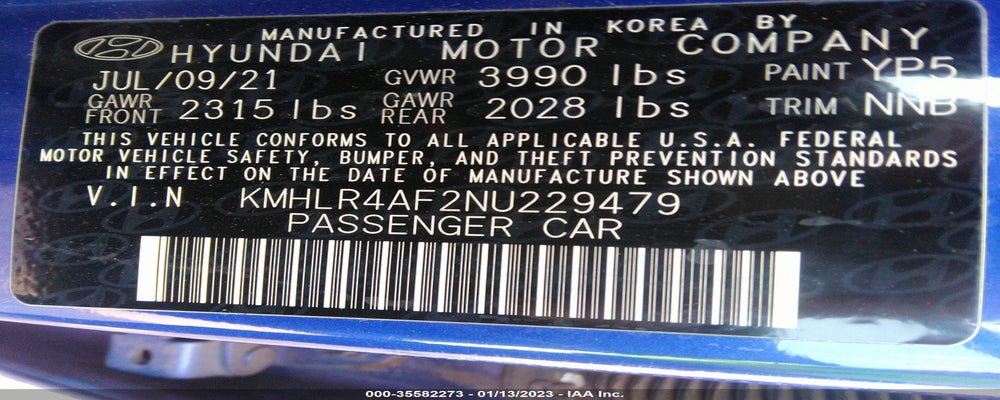 KMHLR4AF2NU229479 2022 HYUNDAI ELANTRA photo no. 9
