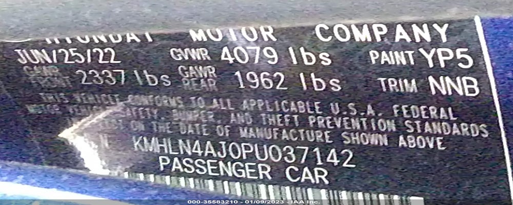 KMHLN4AJ0PU037142 2023 HYUNDAI ELANTRA HYBRID photo no. 9