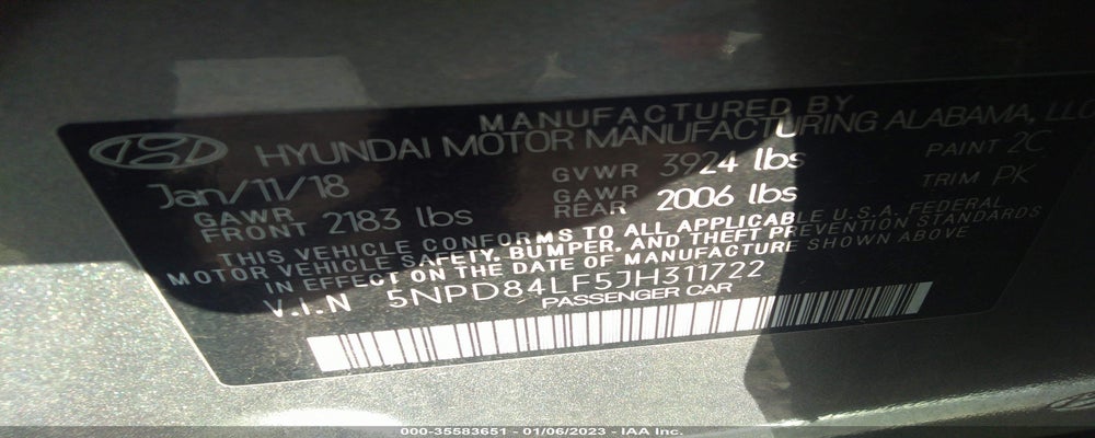 5NPD84LF5JH311722 2018 HYUNDAI ELANTRA photo no. 9