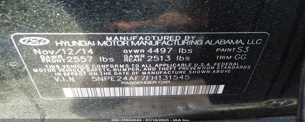 5NPE24AF7FH131545 2015 HYUNDAI SONATA photo no. 9