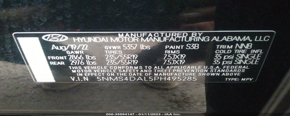 5NMS4DAL5PH495285 2023 HYUNDAI SANTA FE photo no. 9