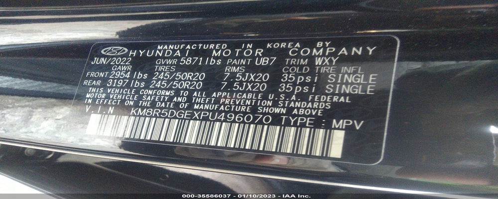 KM8R5DGEXPU496070 2023 HYUNDAI PALISADE photo no. 9