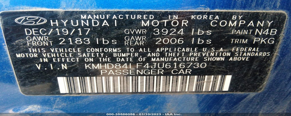 KMHD84LF4JU616730 2018 HYUNDAI ELANTRA photo no. 9