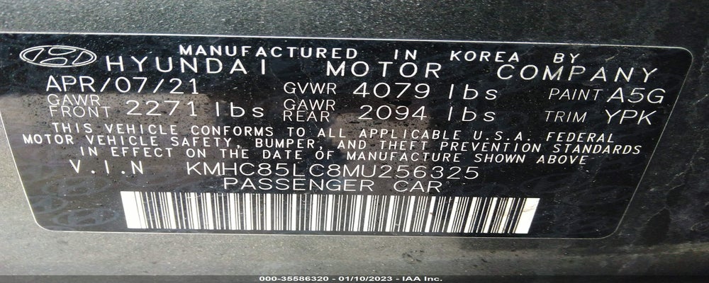 KMHC85LC8MU256325 2021 HYUNDAI IONIQ HYBRID photo no. 9