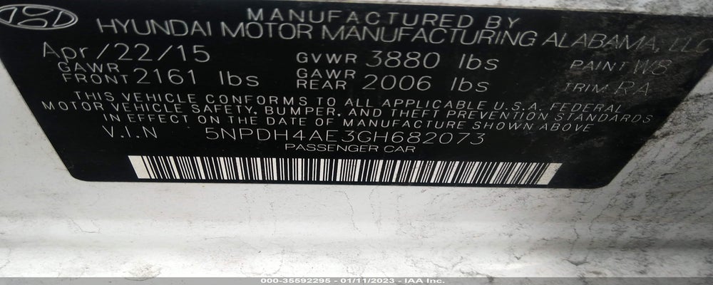 5NPDH4AE3GH682073 2016 HYUNDAI ELANTRA photo no. 9