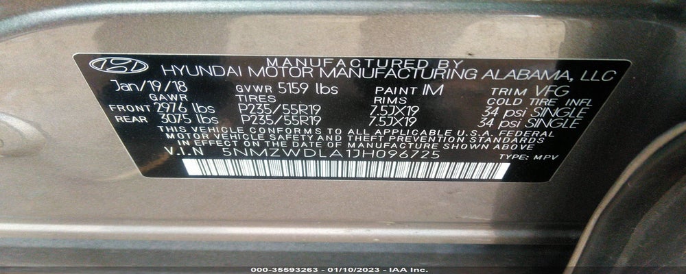 5NMZWDLA1JH096725 2018 HYUNDAI SANTA FE SPORT photo no. 9