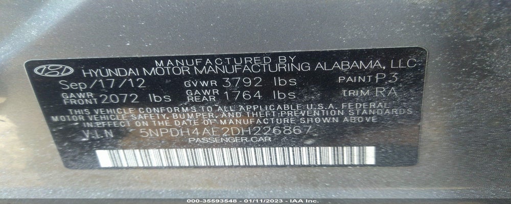 5NPDH4AE2DH226867 2013 HYUNDAI ELANTRA photo no. 9