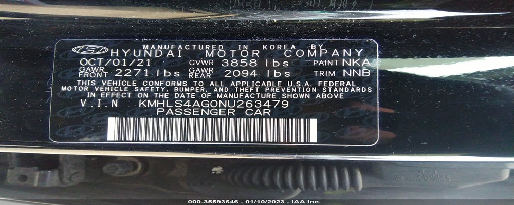 KMHLS4AG0NU263479 2022 HYUNDAI ELANTRA photo no. 9