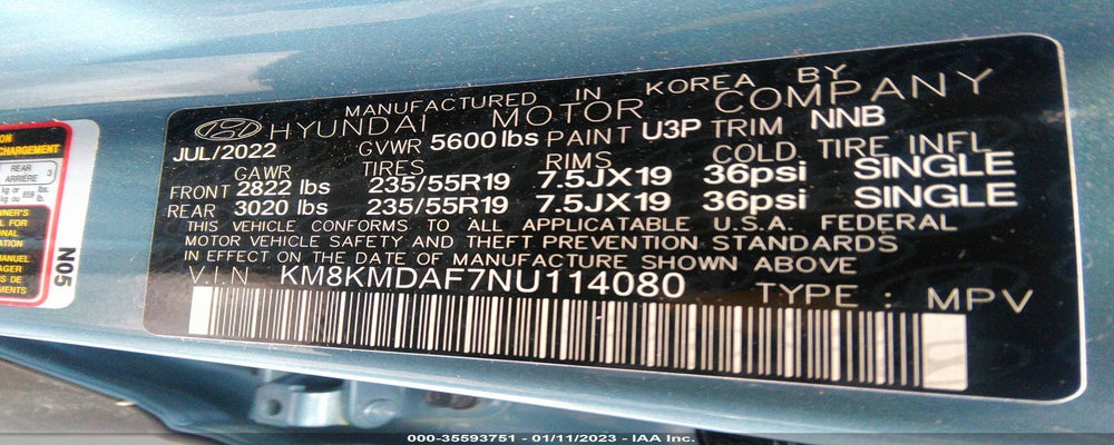 KM8KMDAF7NU114080 2022 HYUNDAI IONIQ 5 photo no. 9