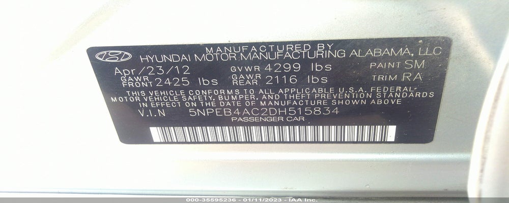 5NPEB4AC2DH515834 2013 HYUNDAI SONATA photo no. 9
