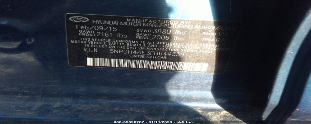 5NPDH4AE3FH644339 2015 HYUNDAI ELANTRA photo no. 9