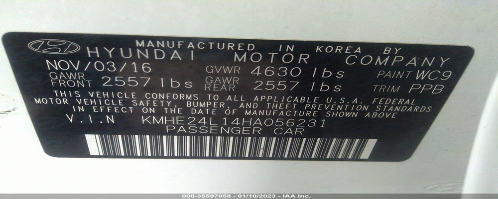 KMHE24L14HA056231 2017 HYUNDAI SONATA HYBRID photo no. 9