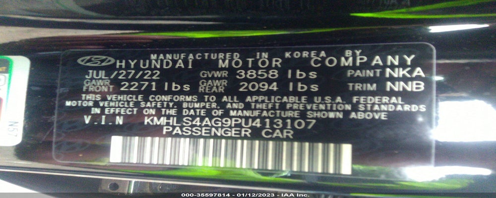 KMHLS4AG9PU413107 2023 HYUNDAI ELANTRA photo no. 9