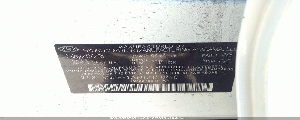 5NPE34AF0JH710740 2018 HYUNDAI SONATA photo no. 9