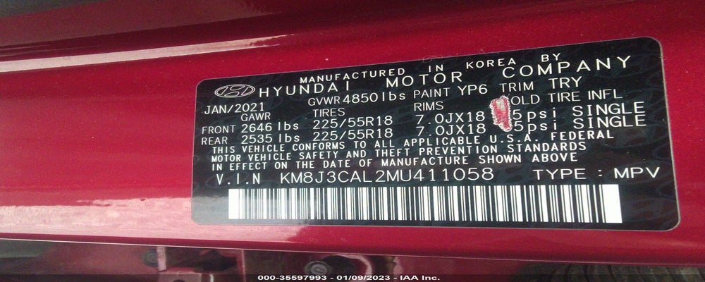 KM8J3CAL2MU411058 2021 HYUNDAI TUCSON photo no. 9