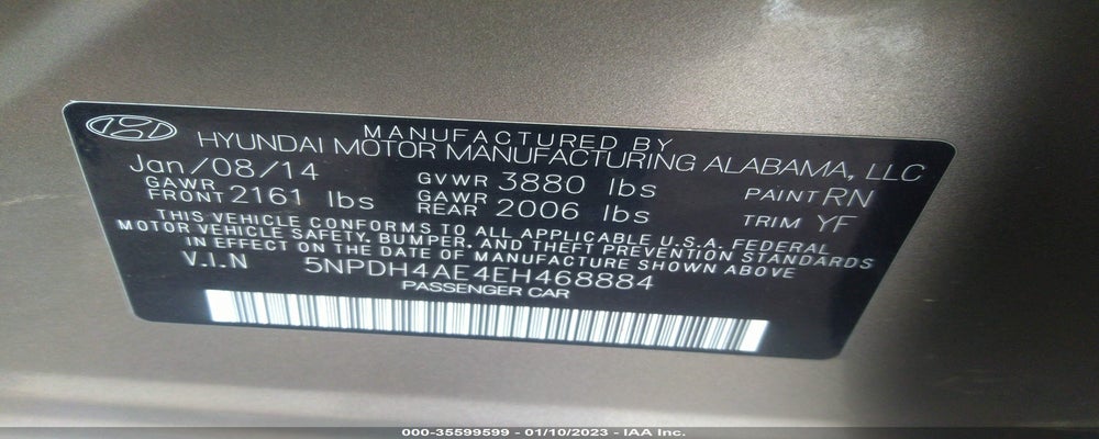 5NPDH4AE4EH468884 2014 HYUNDAI ELANTRA photo no. 9