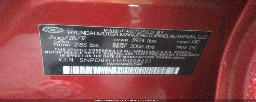 5NPD84LF0JH268651 2018 HYUNDAI ELANTRA photo no. 9