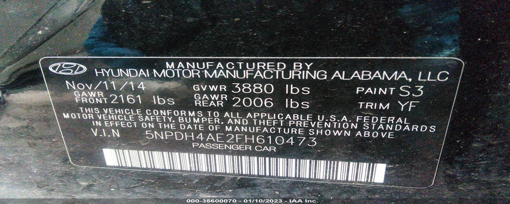 5NPDH4AE2FH610473 2015 HYUNDAI ELANTRA photo no. 9