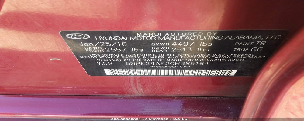 5NPE24AF2GH385164 2016 HYUNDAI SONATA photo no. 9